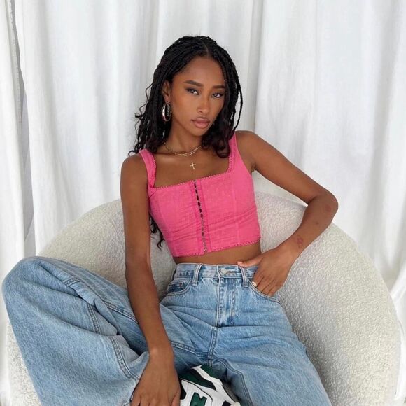 Princess Polly Tops - Princess-polly Women's Pink Crop-top
